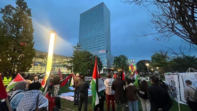 Linz'de Avusturya-İsrail Maçı Öncesi Büyük Protesto