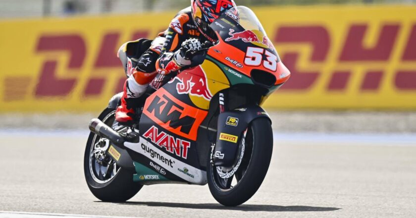 Moto2’de yarışan Deniz Öncü, yarışı tamamlayamadı