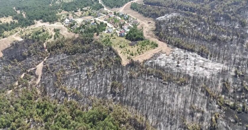 Dron görüntüleri yangın tehlikesinin boyutunu gösterdi – Son Dakika Türkiye Haberleri