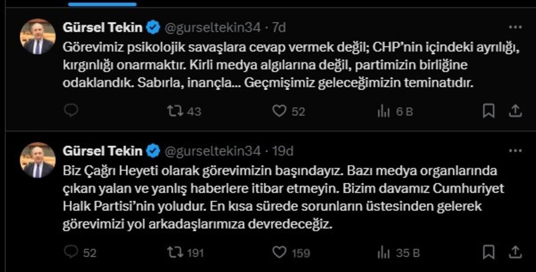 CHP mütevelli çıkışının dışındaydı! Cevap Gürsel Tekin'den geldi: 