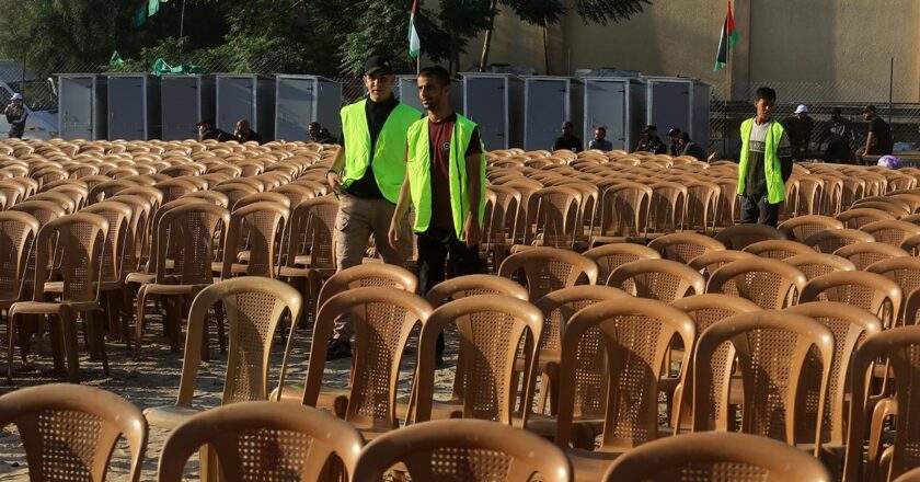 Gazze’de, İsrail hapishanelerinden serbest bırakılacak Filistinli esirleri karşılama hazırlıkları yapılıyor